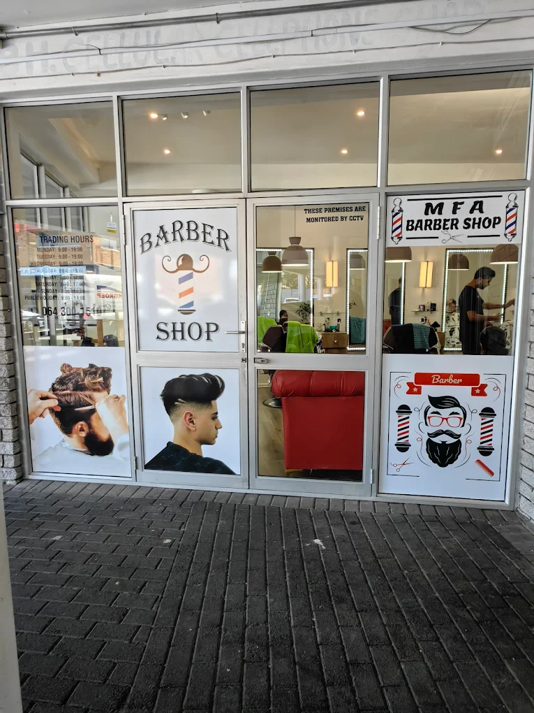 M F A Barber storefront in Table View